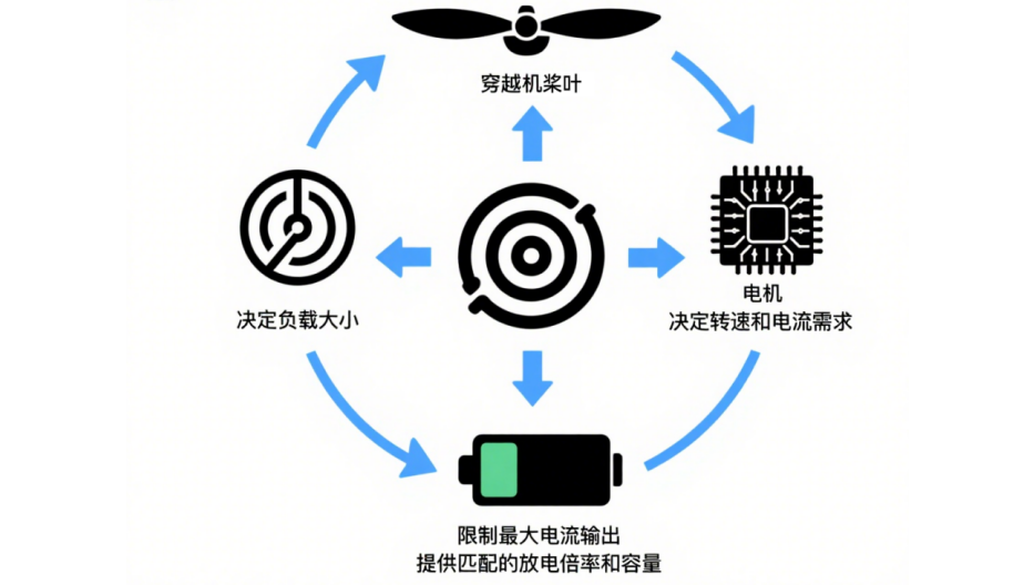 FPV電機電調(diào)電池關(guān)系圖